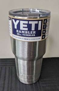 lot 37 image: NEW Silver YETI Rambler, 30 oz Tumbler