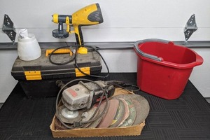 lot 94 image: Sears Craftsman 7 Sander, Wagner Control Spray, Toolbox, & More