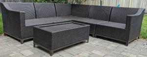 lot 13 image: Outdoor Patio Sectional with Matching Table