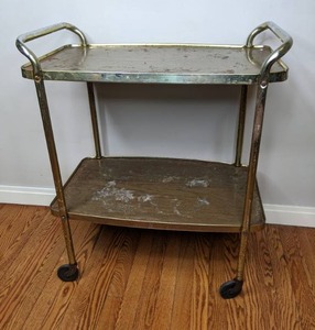 lot 119 image: Vintage Metal Beverage Cart