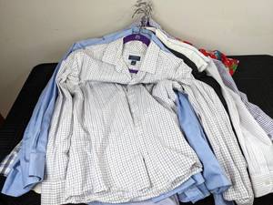 lot 79 image: Assortment of Various Size Mens Button Up Shirts