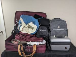 lot 147 image: Suitcase, Backpacks, and Victorias Secret Tote