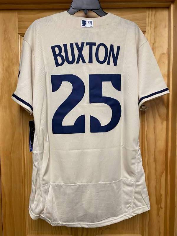 Men's Nike Byron Buxton White Minnesota Twins Road Authentic Official Player Jersey