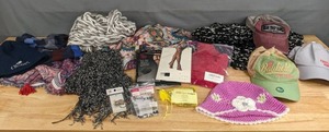 lot 103 image: Large Assortment of Womens Accessories NEW Hats, Scarves, NEW Fashion Tights, NEW Lingerie, Etc. E