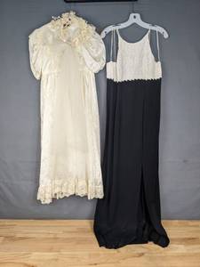 lot 108 image: Vintage Jump Formal Floor-Length Dress Size 1112 and Vintage Ivory Flower Girl Dress E
