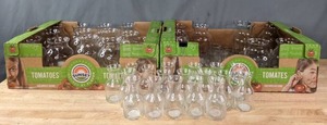 lot 82 image: Matching Decorative Glass Vases and Candle Holders E