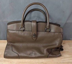 lot 13 image: Beautiful Vintage Coach Brown Women Leather Tote Handbag E