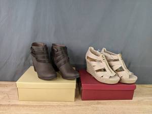 lot 71 image: (2) Pair of NEW Womans Shoes Mossimo Boots and Merona SandalsK
