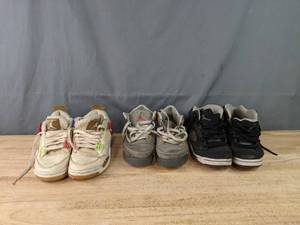 lot 55 image: Nike Retro 3, 4 Wild Things, and 5 Youth Sizes A