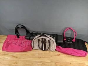 lot 221 image: (3) Victorias Secret Bags, Purse, and Yoga Mat A