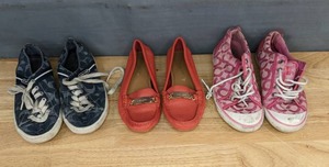 lot 114 image: Lot of 3 Pairs of Womens Coach Shoes Sizes 6.5-8 A