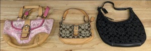 lot 58 image: (3) Coach Handbags  A