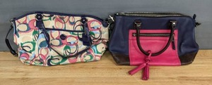 lot 40 image: Pair of Colorful Coach Purses  A