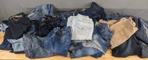 lot 37 image: Various Sized Mens, Womens and Kids Denim (Abercrombie, Lucky Brand, Aeropostale, American Eagle, and More)  A