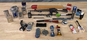 lot 134A image: Unique Lighter Collection Jack Daniels, Fishing Pole, Gun, Giant Matchstick, Tap Out, and More  C