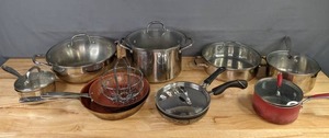 lot 189 image: Assorted Pots, Sauce Pans, Fry Pans and More B