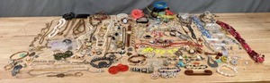 lot 50A image: Large Collection of Jewelry, Earrings, Bracelets, Necklaces, Watches, Rings, and More.   A