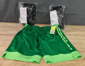 lot 162A image: NEW All in Motion Kids Large 1012 Court Basketball Shorts and (2) Nike Mercurial Lite Medium and Large 2 Guards and 2 Sleeve Sets M