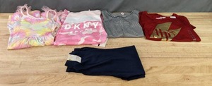 lot 163A image: Kids Girls NEW SO Favorite Capri Size 10, Harry Potter Size Large Shirt, DKNY Size Medium Shirt, SO Size Medium Shirt, Etc. M
