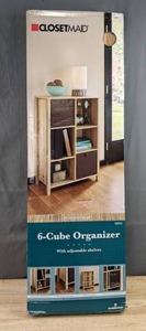 lot 144A image: NEW ClosetMaid 6 Cube Organizer w Adjustable Shelves K