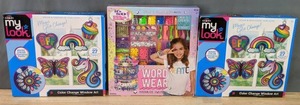 lot 94A image: New Word Wear Personalized Jewelry and Two Color Changing Window Art Sets   M