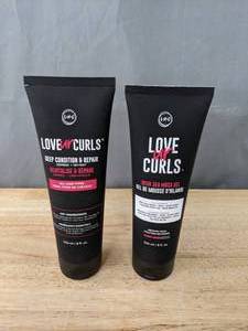 lot 234 image: NEW Love Ur Curls Deep Condition & Repair and Irish Sea Moss Gel M