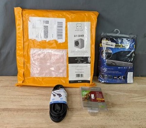lot 179A image: NEW AC Cover, Car Window Shade, Extension Cord and Dimmer Switch M