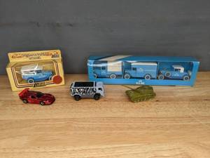 lot 213 image: Vintage Toy KLM Vehicles, LLEDO Vehicle, and Matchbox and Hot Wheels Cars   D
