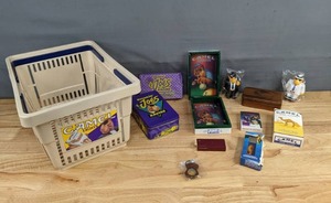 lot 69B image: Collection of Camel Cigarette and Camel Joe Memorabilia Keychain, Fishing Lure, Victorinox Pocket Knife, Games, Cards, Tins, Salt & Pepper Shaker and More D