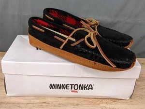 lot 62A image: NEW Minnetonka Mens Size 9 Double Bottom Fleece Lined Slippers  W