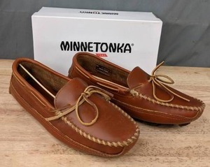 lot 56A image: NEW Minnetonka Mens Size 12 Double Bottom Cowhide Moccasins  W