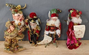 lot 60B image: Collection of Mark Roberts Fairies Woodland Elf, Night on the Town Fairy, Christmas Eve Fairy, Valentine Fairy D
