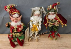 lot 58B image: Collection of Mark Roberts Fairies Toymaker Elf, Wedding Fairy, Christmas Traditions Fairy D