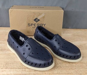 lot 66A image: Womens Sperry Top Sider AO Float Fur Navy Size 9M   W