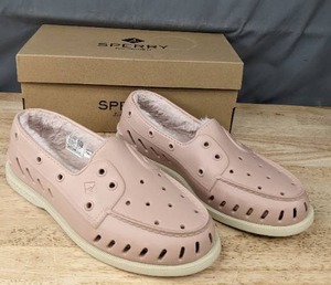 lot 44B image: New Womens Sperry Top Sider AO Float Fur Blush Size 9  W
