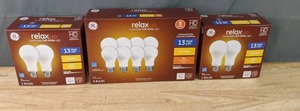 lot 231 image: NEW GE Relax Soft White LED Lightbulbs (12) M