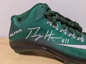 lot 23A image: New Percy Harvin Autographed Nike Alpha Football Cleat NFL Vikings Seattle Seahawks I