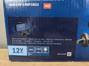 lot 27A image: Brand New Bosch Flexiclick 12-Volt Max Cordless 14 Drill Combo Kit Y