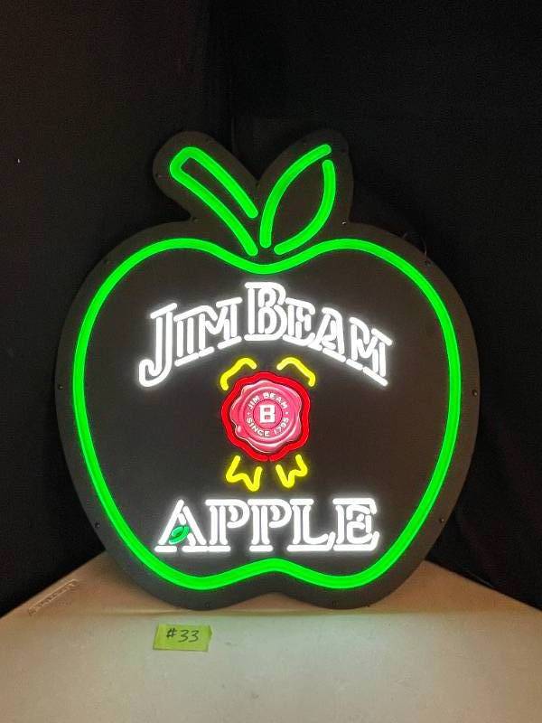 AHlove Bar Neon Sign, Jim Beam Whiskey LED Neon Light for