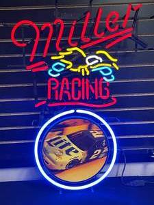 lot 27 image: Miller Lite Racing with neon eagle and car #2