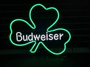 lot 48 image: Budweiser shamrock neon