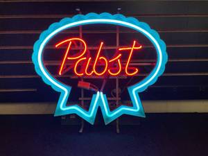 lot 93 image: PBR Pabst Blue Ribbon animated neon