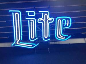 lot 94 image: Lite, Miller Lite blue and white 4-stroke neon