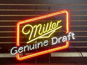 lot 97 image: Miller Genuine Draft neon