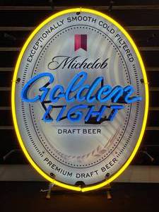 lot 102 image: Michelob Golden Light oval neon