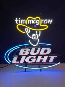 lot 18 image: Tim McGraw Bud Light neon