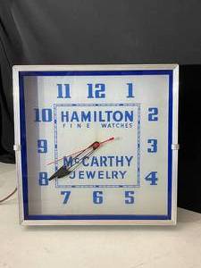 lot 22 image: Hamilton Fine Watches clock, Made by Lackner Clock Co