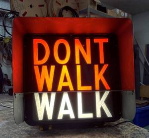 lot 79 image: Walk  Dont Walk