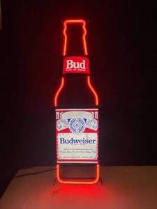 lot 35 image: Budweiser bottle neon