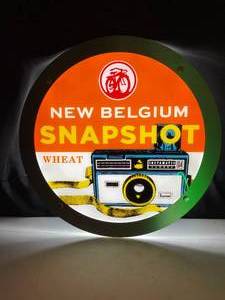 lot 62 image: New Belgium Snapshot Wheat LED sign, NIB